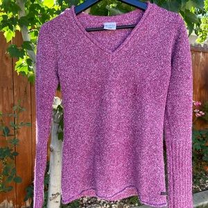 Colombia pink knit sweater.